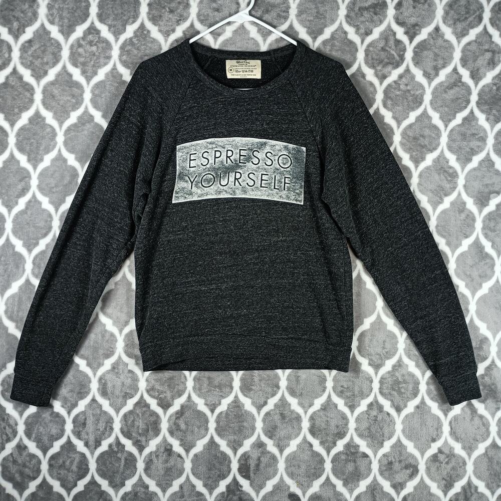 Starbucks‎ Reserve Sweatshirt Womens Medium Gray Espresso Yourself Pullover